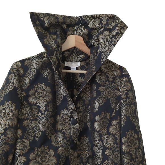 McClintock Collection Vintage Womens Tapestry Jacket Sz 12 Witchy Metallic Gold - Picture 3 of 9